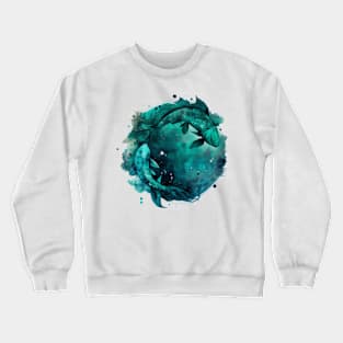 Watercolor Zodiac - Pisces Crewneck Sweatshirt